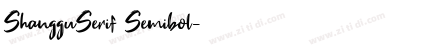 ShangguSerif Semibol字体转换